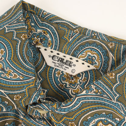 ペイズリー柄 コットン 半袖シャツ