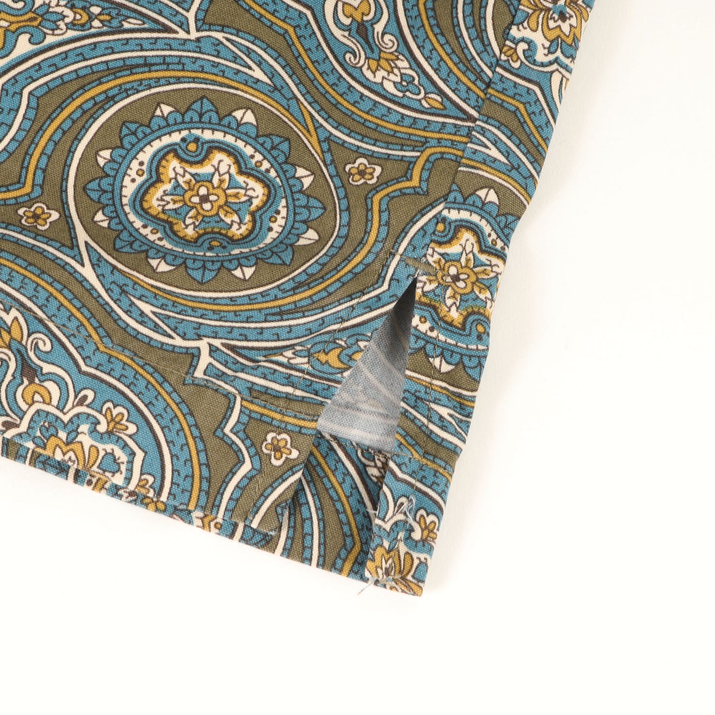 ペイズリー柄 コットン 半袖シャツ