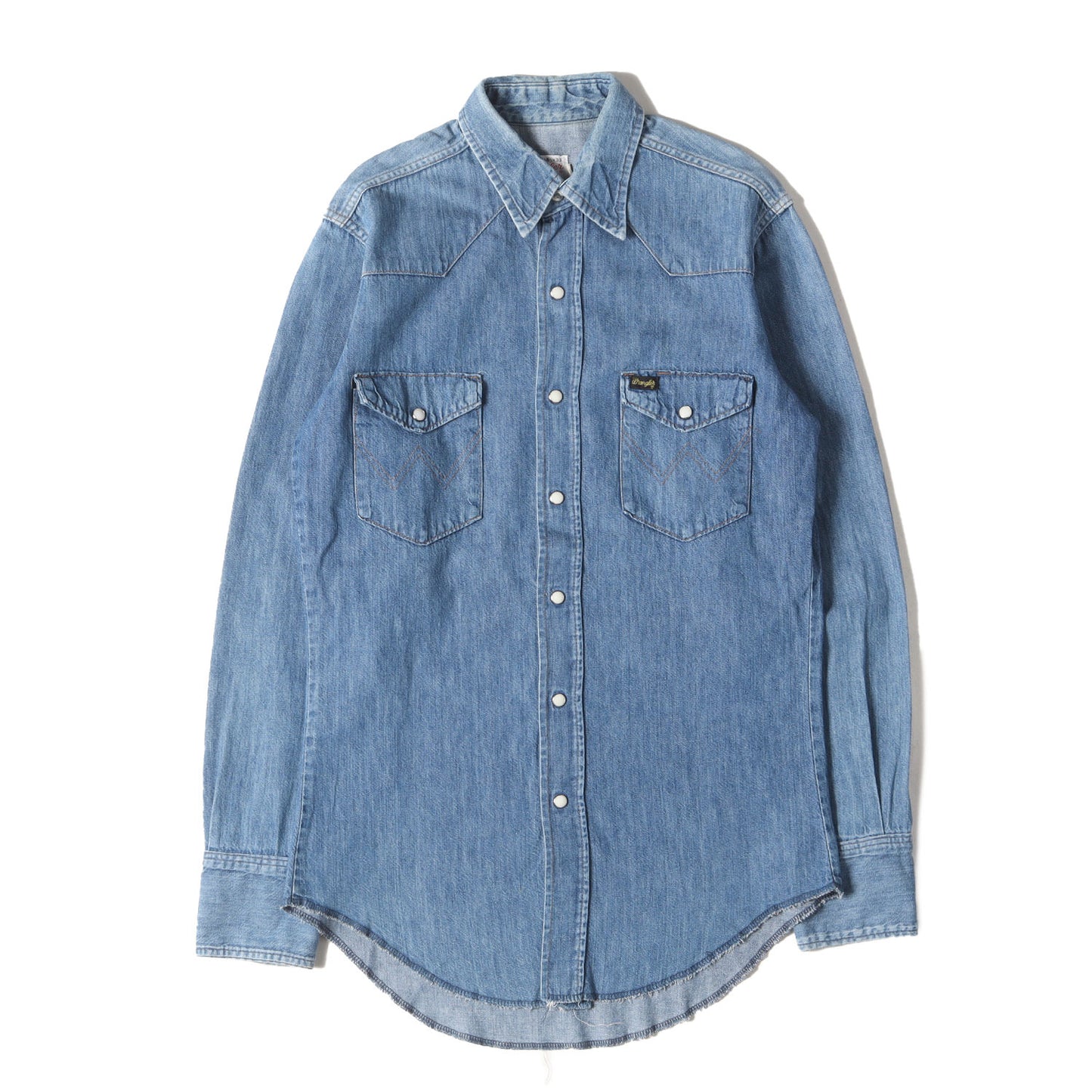 70s 27MW 白タグ デニム ウエスタンシャツ(USA製)