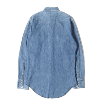 70s 27MW 白タグ デニム ウエスタンシャツ(USA製)