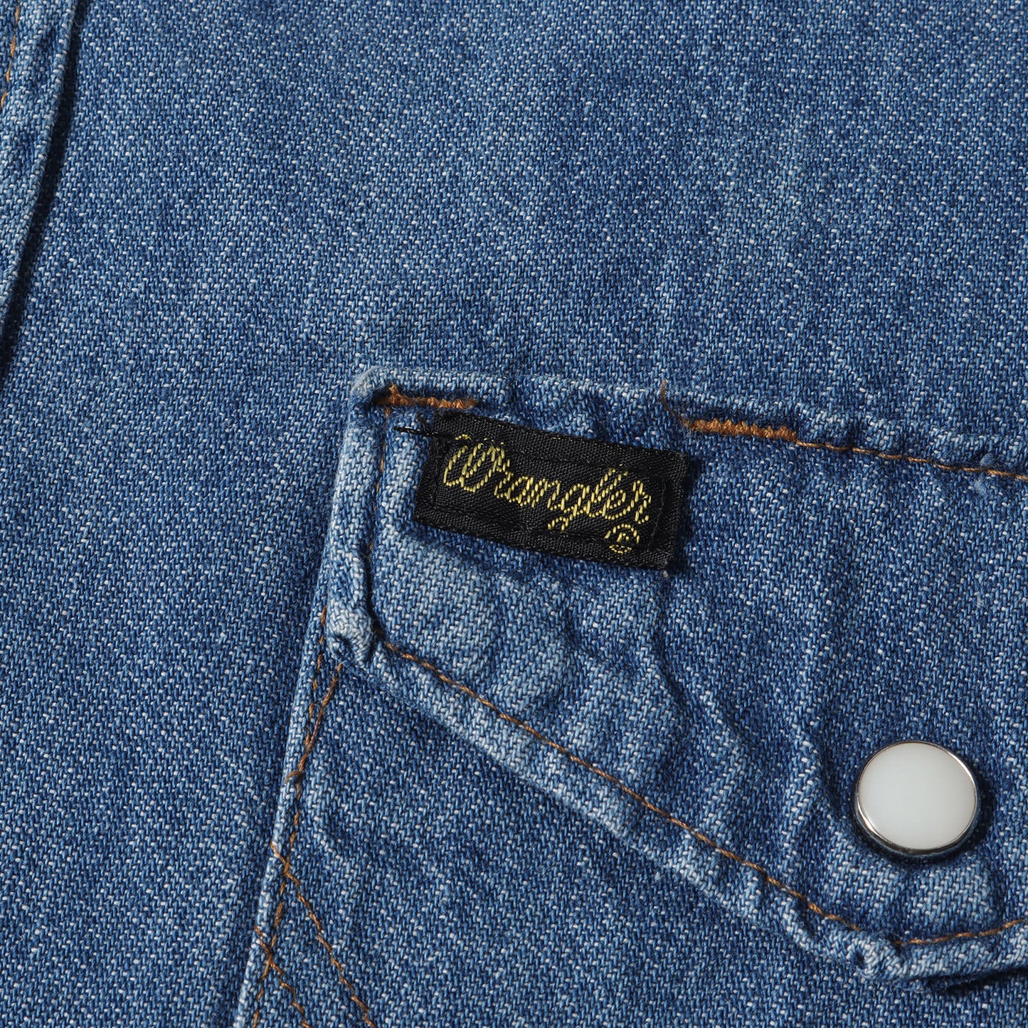 70s 27MW 白タグ デニム ウエスタンシャツ(USA製)