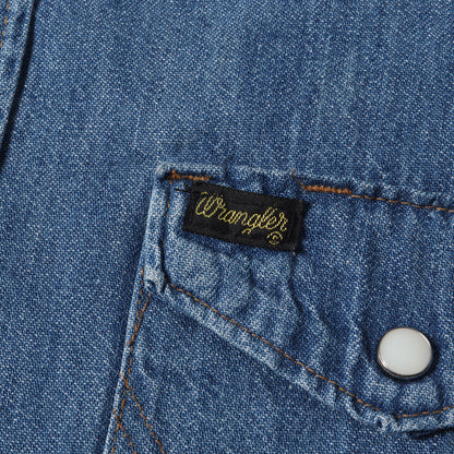 70s 27MW 白タグ デニム ウエスタンシャツ(USA製)