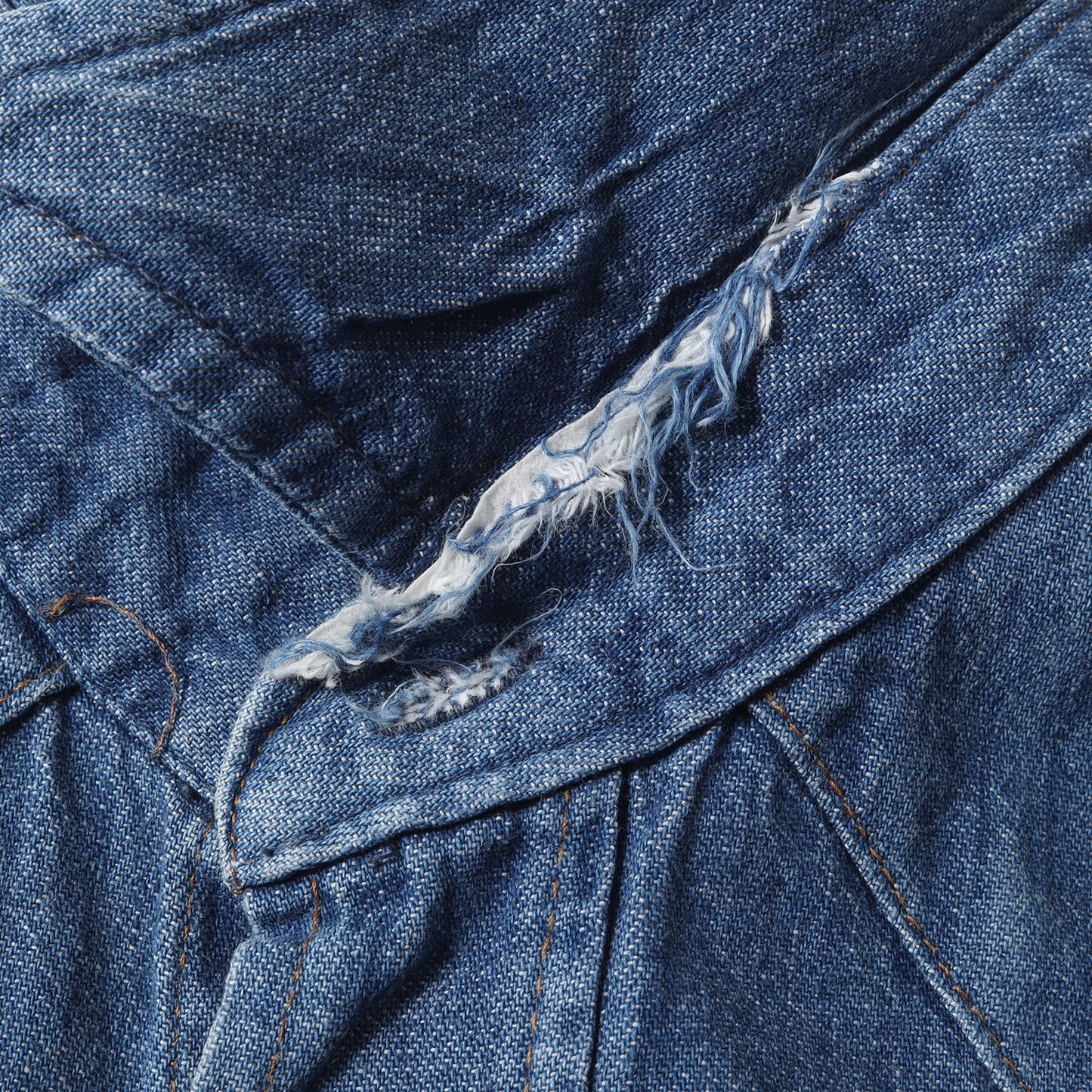 70s 27MW 白タグ デニム ウエスタンシャツ(USA製)