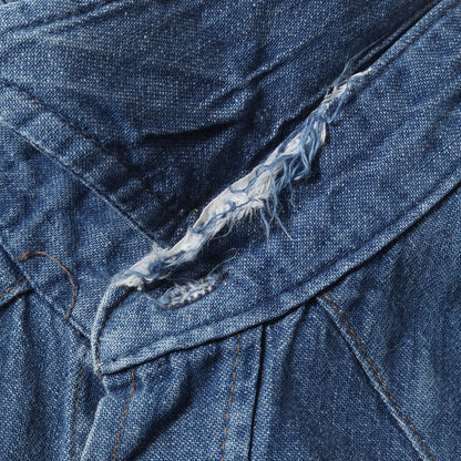 70s 27MW 白タグ デニム ウエスタンシャツ(USA製)