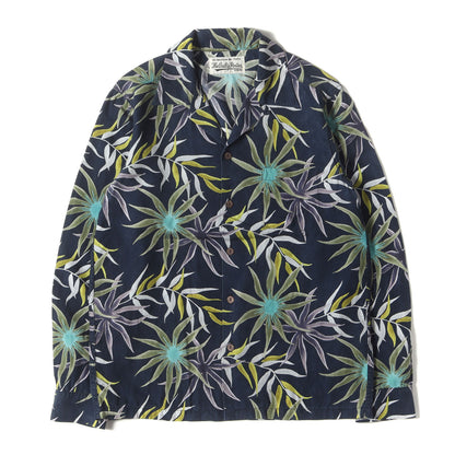 フラワー柄 ハワイアンシャツ / アロハシャツ(PRINTED FLOWER L/S HAWAIIAN SHIRT)