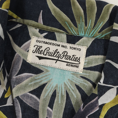 フラワー柄 ハワイアンシャツ / アロハシャツ(PRINTED FLOWER L/S HAWAIIAN SHIRT)