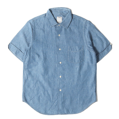 コットン/リネン シャンブレー 半袖シャツ(ELLAS SHIRT S/S LUXSIC CHAMBRAY)
