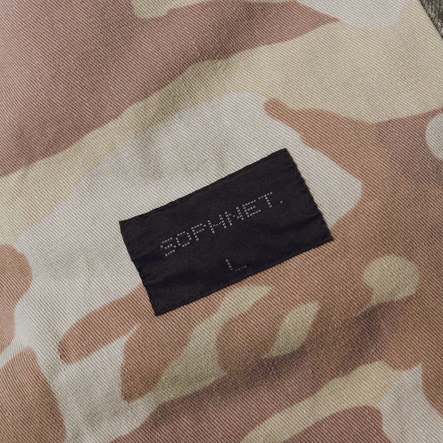 ヴィンテージ加工 裏地カモ柄 デニム ジャケット(DAMAGED DENIM BLOUSON)