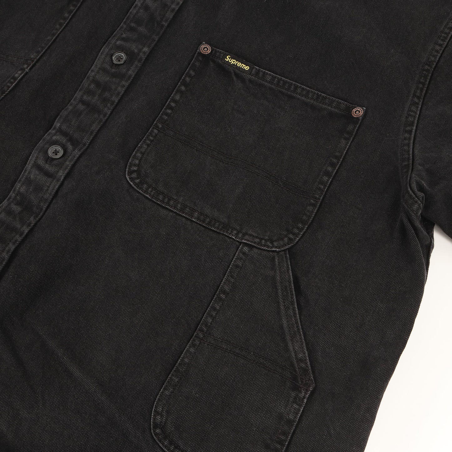 24SS ルーズフィット ペインター デニム 半袖シャツ(Loose Fit S/S Denim Painter Shirt)