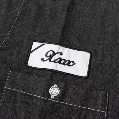 22AW ×GOD SELECTION XXX ワッペン付き シャンブレー ワークシャツ(Chambray Shirt)