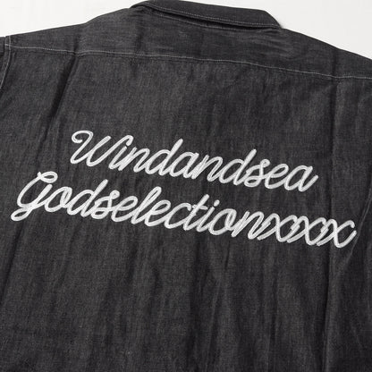 22AW ×GOD SELECTION XXX ワッペン付き シャンブレー ワークシャツ(Chambray Shirt)