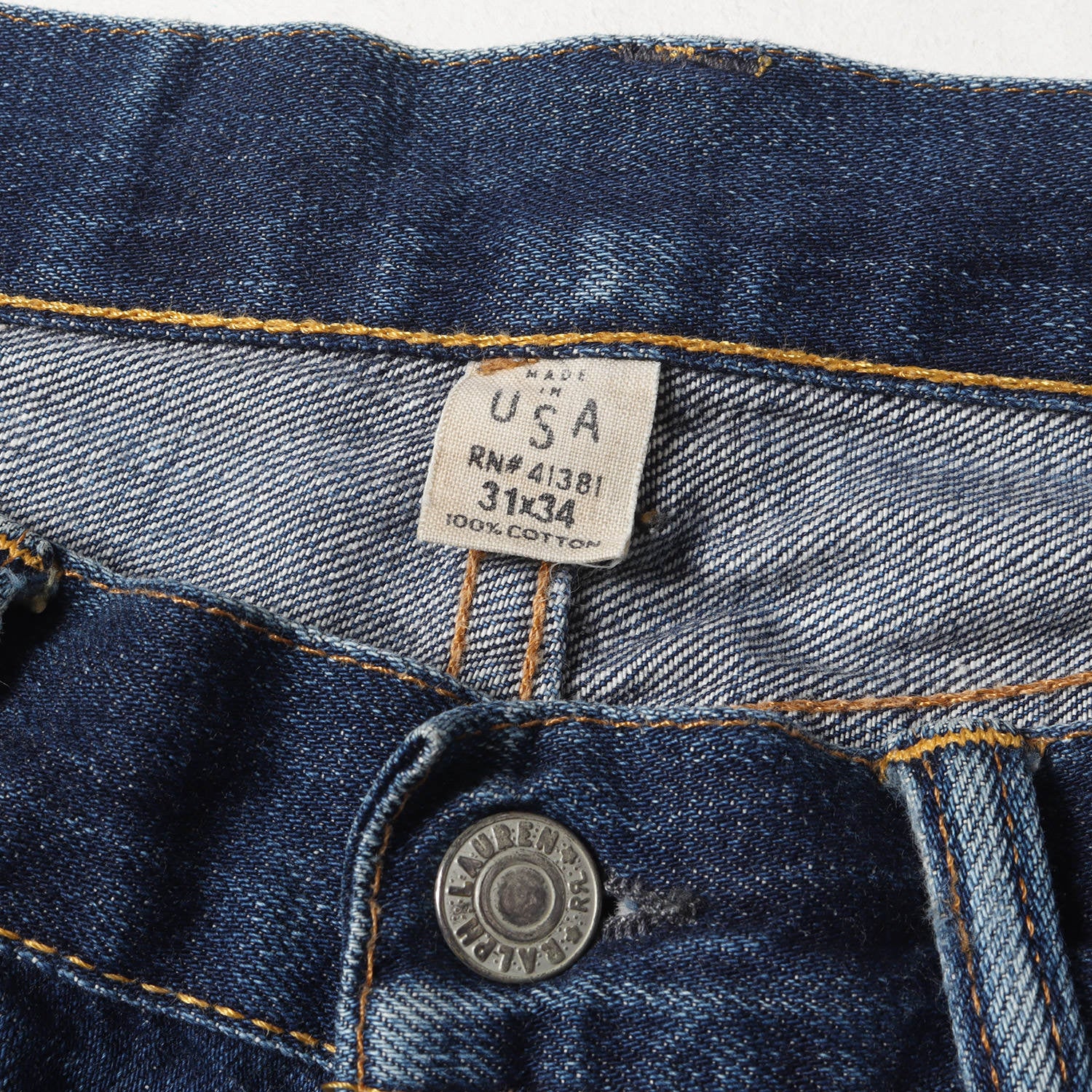 RRL (ダブルアールエル) リンスウォッシュ ストレート デニムパンツ 