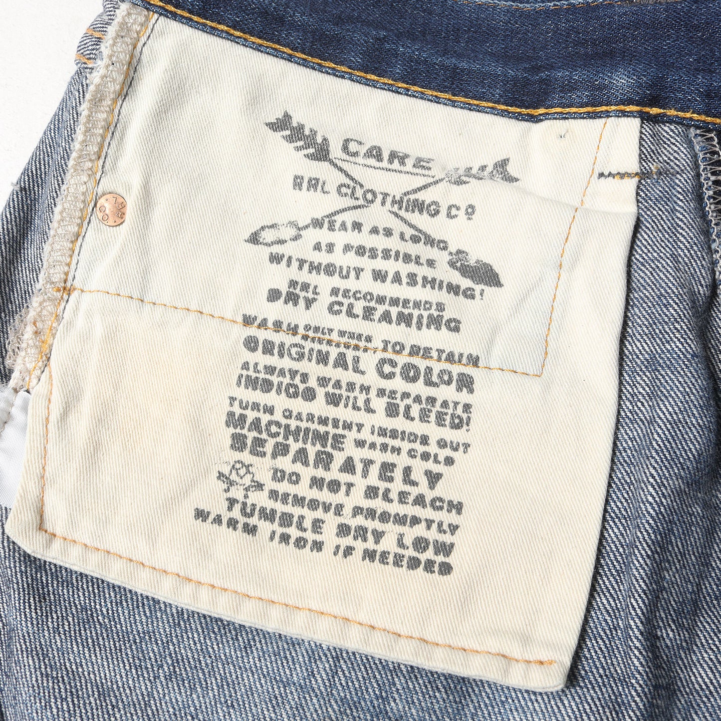 リンスウォッシュ ストレート デニムパンツ(JAPAN WOVEN SELVEDGE DENIM STRAIGHT LEG RINSE)