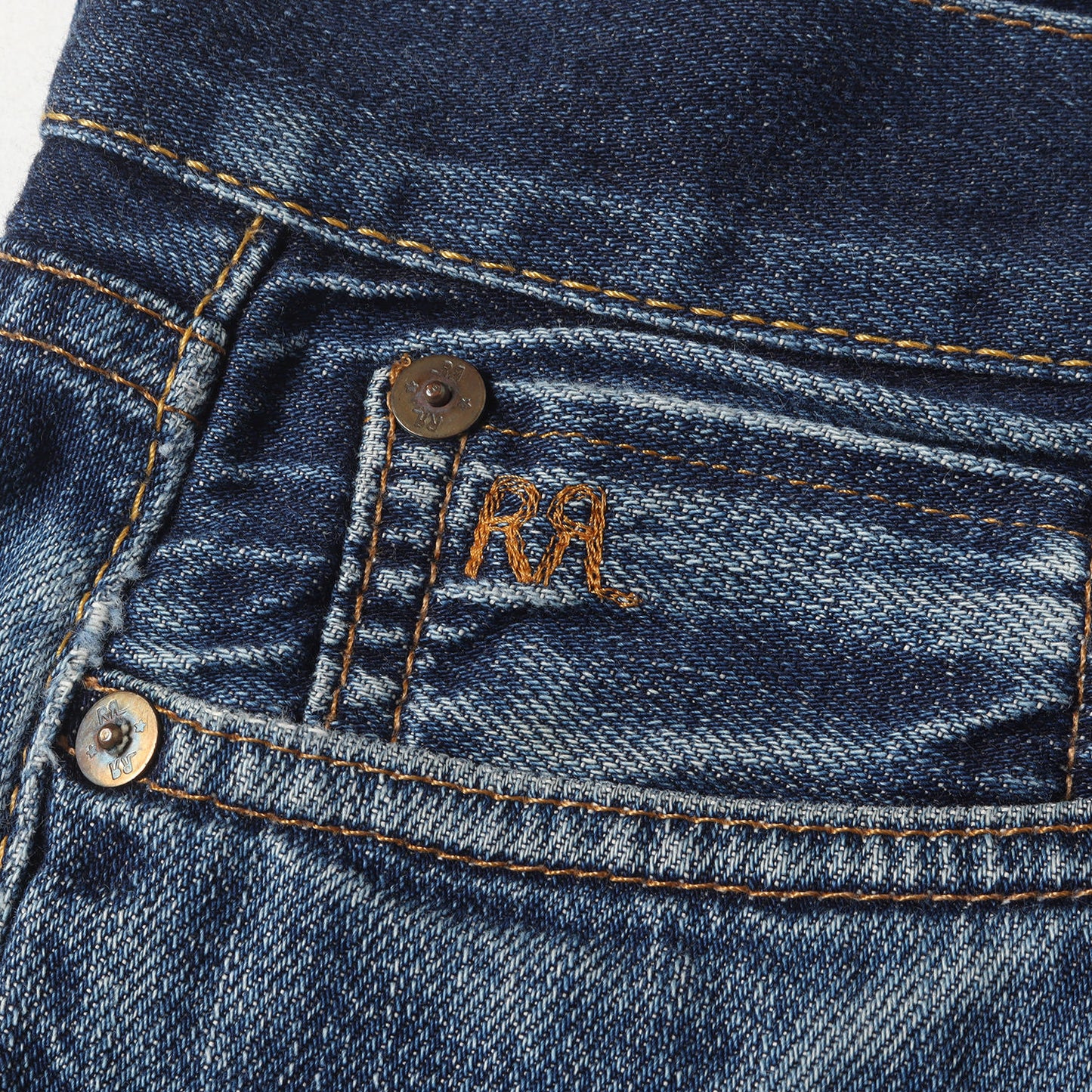 リンスウォッシュ ストレート デニムパンツ(JAPAN WOVEN SELVEDGE DENIM STRAIGHT LEG RINSE)