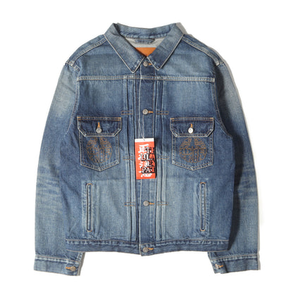 22SS 家紋ロゴ ヴィンテージ加工 2ndタイプ デニムジャケット(KAMON DENIM JACKET)