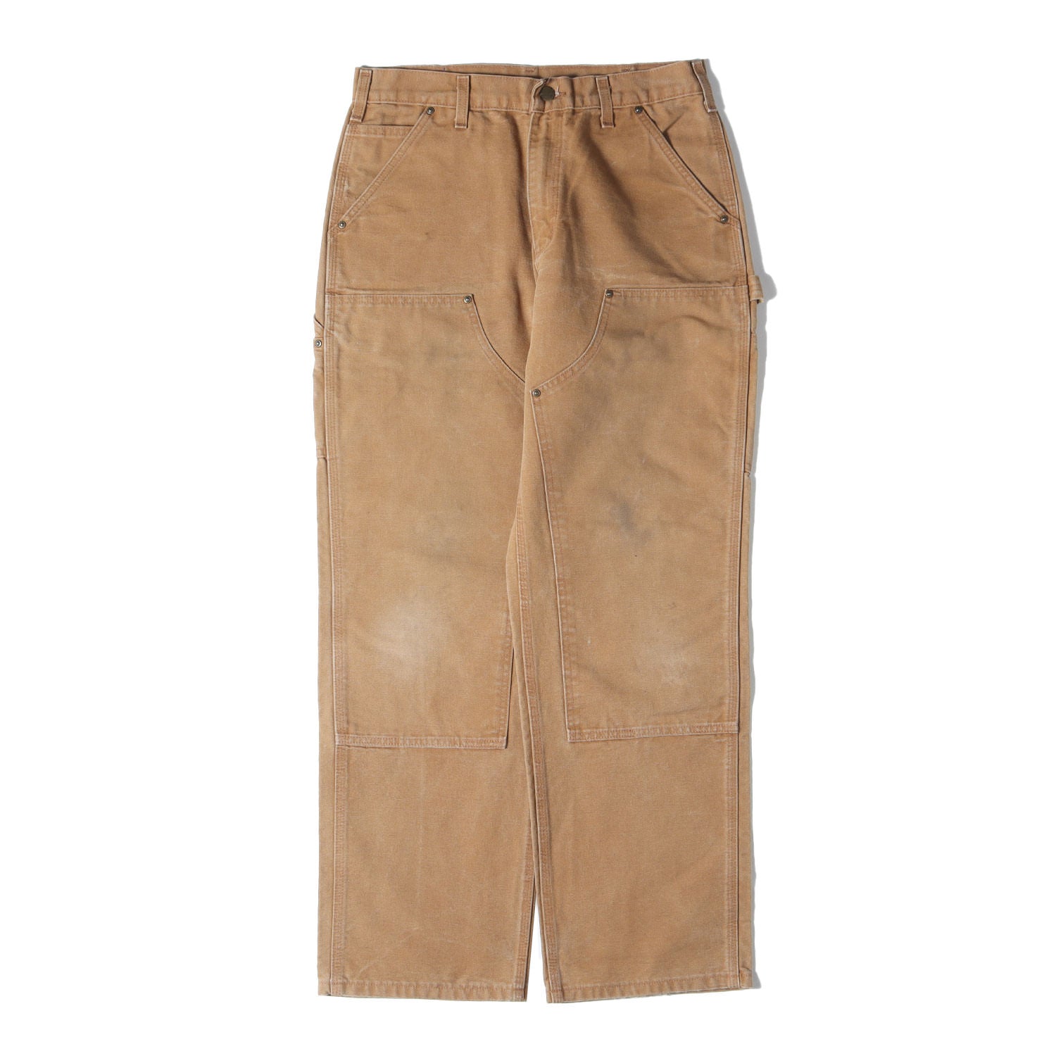 カーハート ダブルニー ワークパンツ ブラウン Dungaree fit Carhartt (カーハート) 00s ダブルニー ブラウンダック ペインター