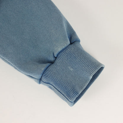 フェード加工 ロゴ刺繍 オーバーサイズ スウェット パーカー