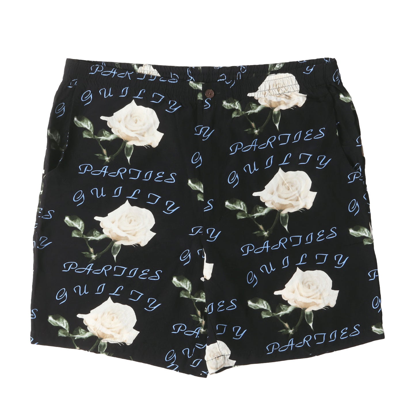 21SS ローズ柄 レーヨン ショート パンツ / アロハショーツ(HAWAIIAN SHORTS)