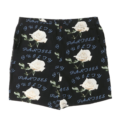 21SS ローズ柄 レーヨン ショート パンツ / アロハショーツ(HAWAIIAN SHORTS)