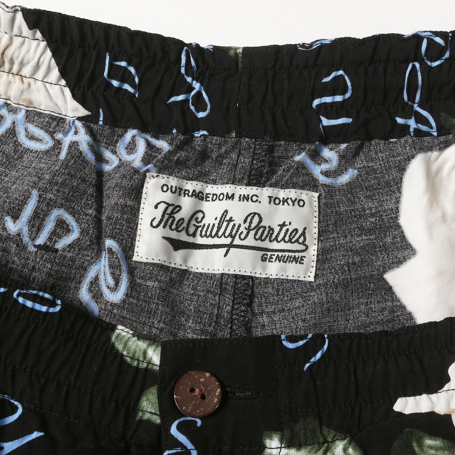 21SS ローズ柄 レーヨン ショート パンツ / アロハショーツ(HAWAIIAN SHORTS)