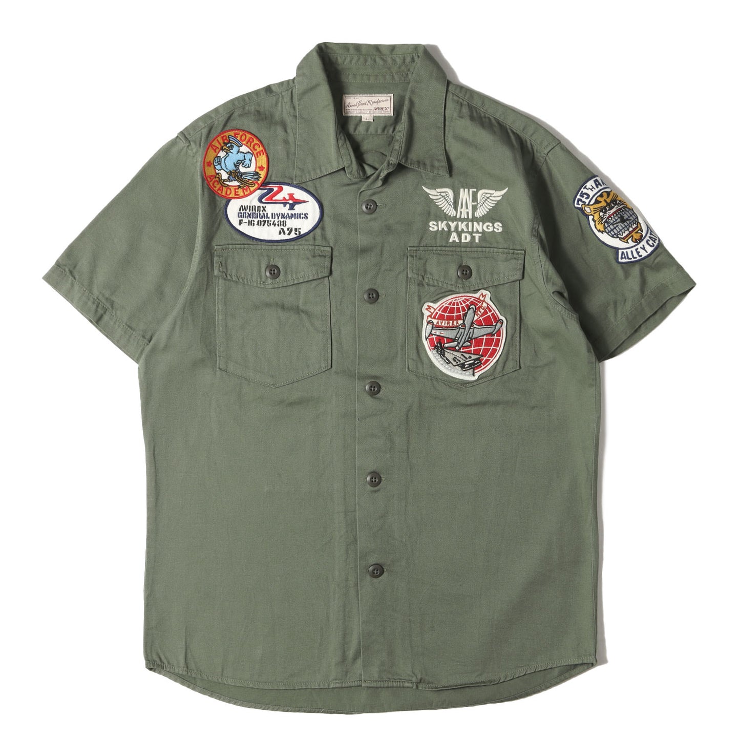 U.S.AIR FORCE パッチカスタム ミリタリー 半袖シャツ