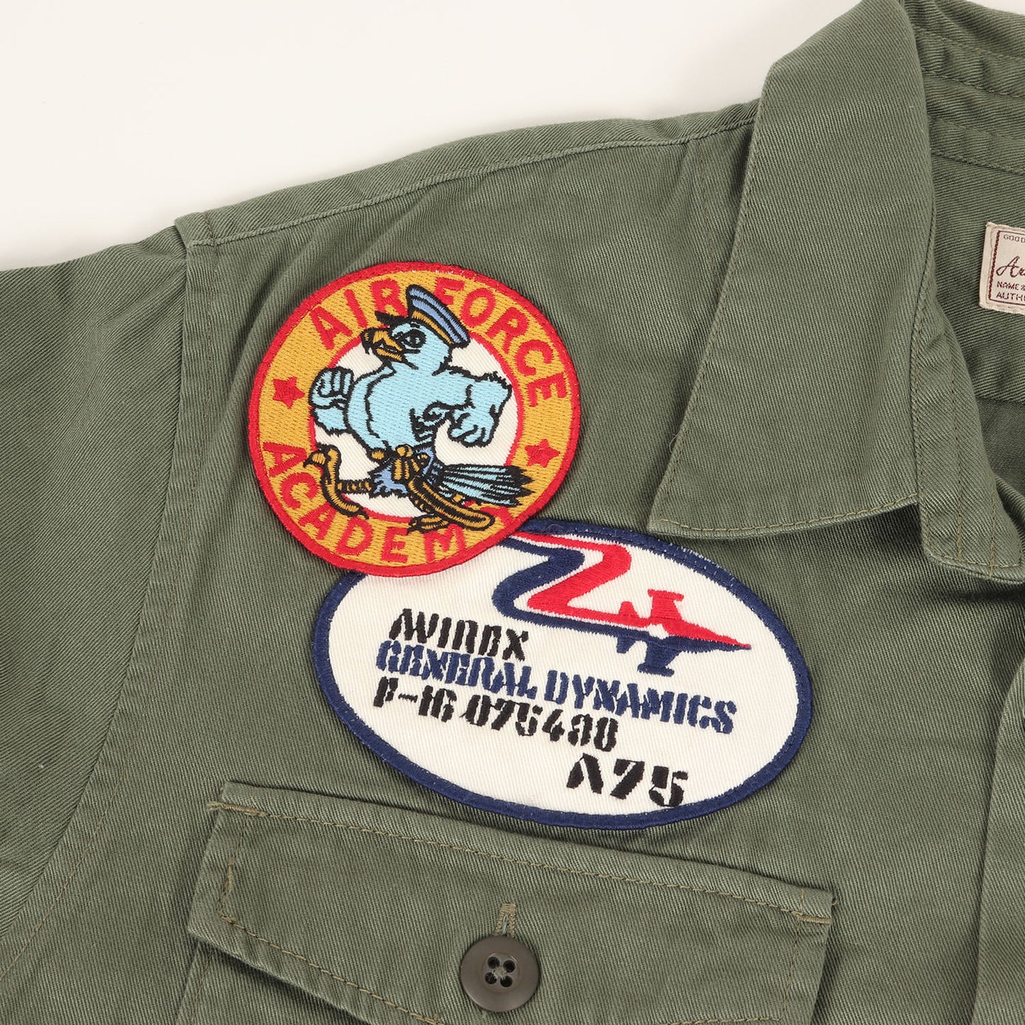 U.S.AIR FORCE パッチカスタム ミリタリー 半袖シャツ