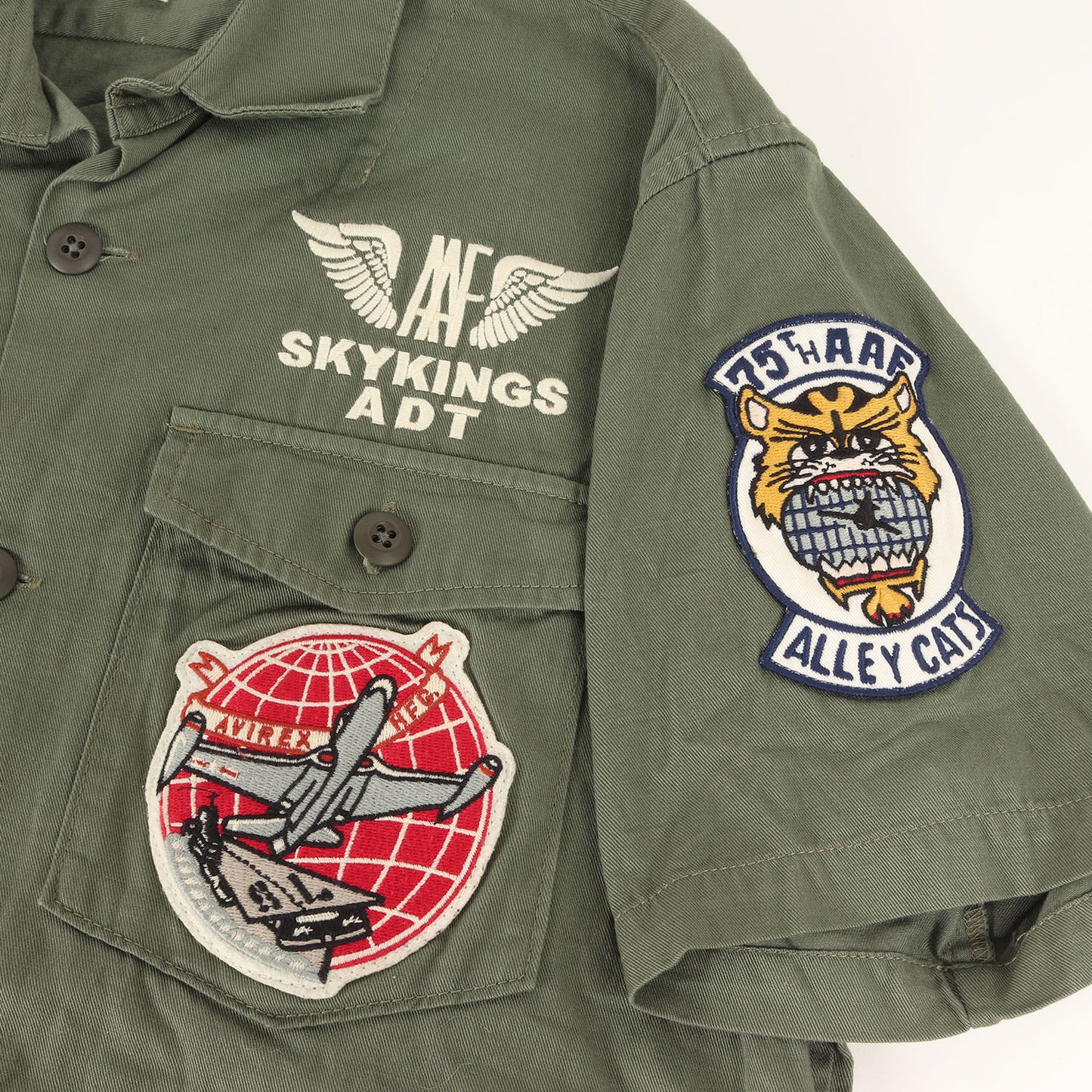 U.S.AIR FORCE パッチカスタム ミリタリー 半袖シャツ