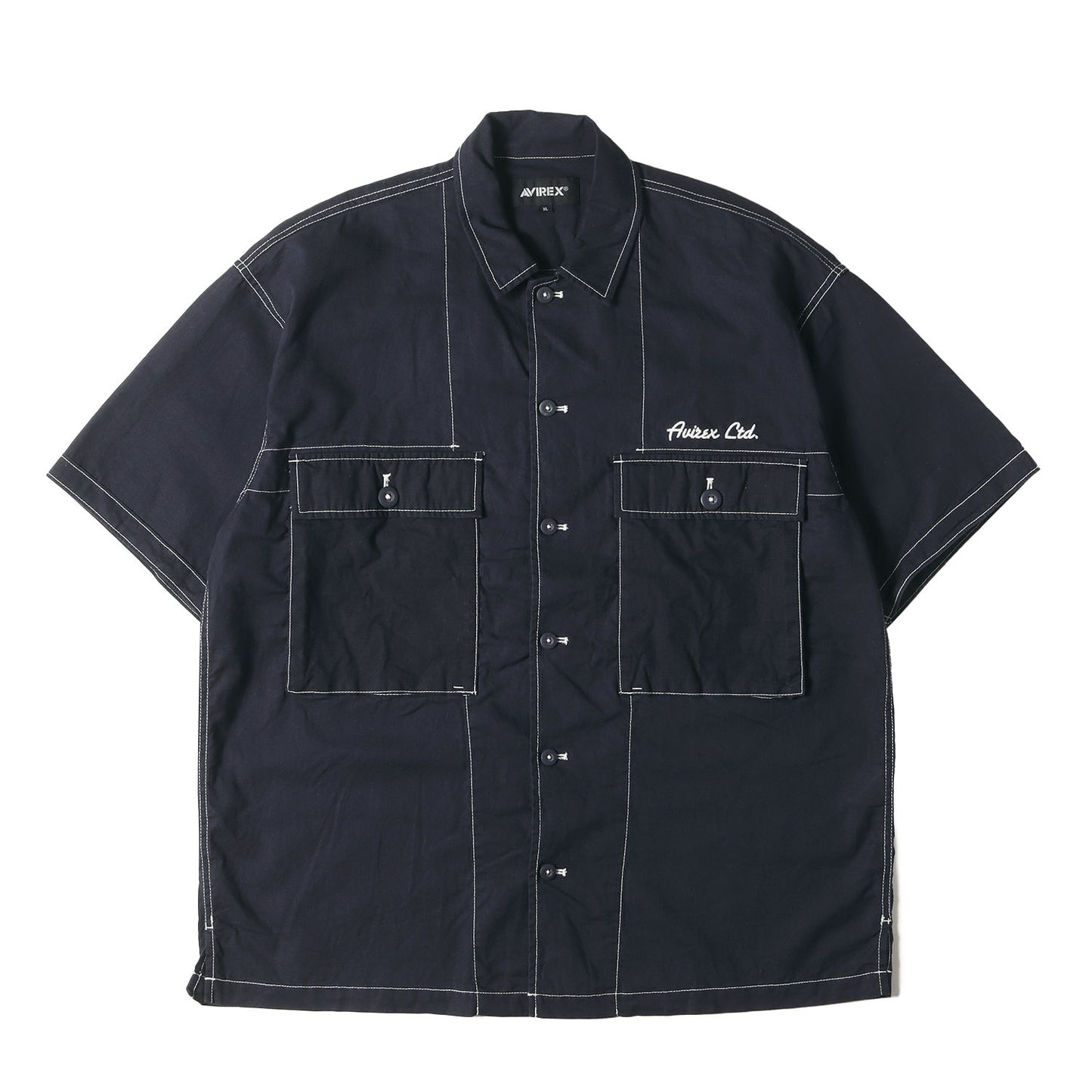 M-43タイプ リネン/コットン ミリタリー 半袖シャツ