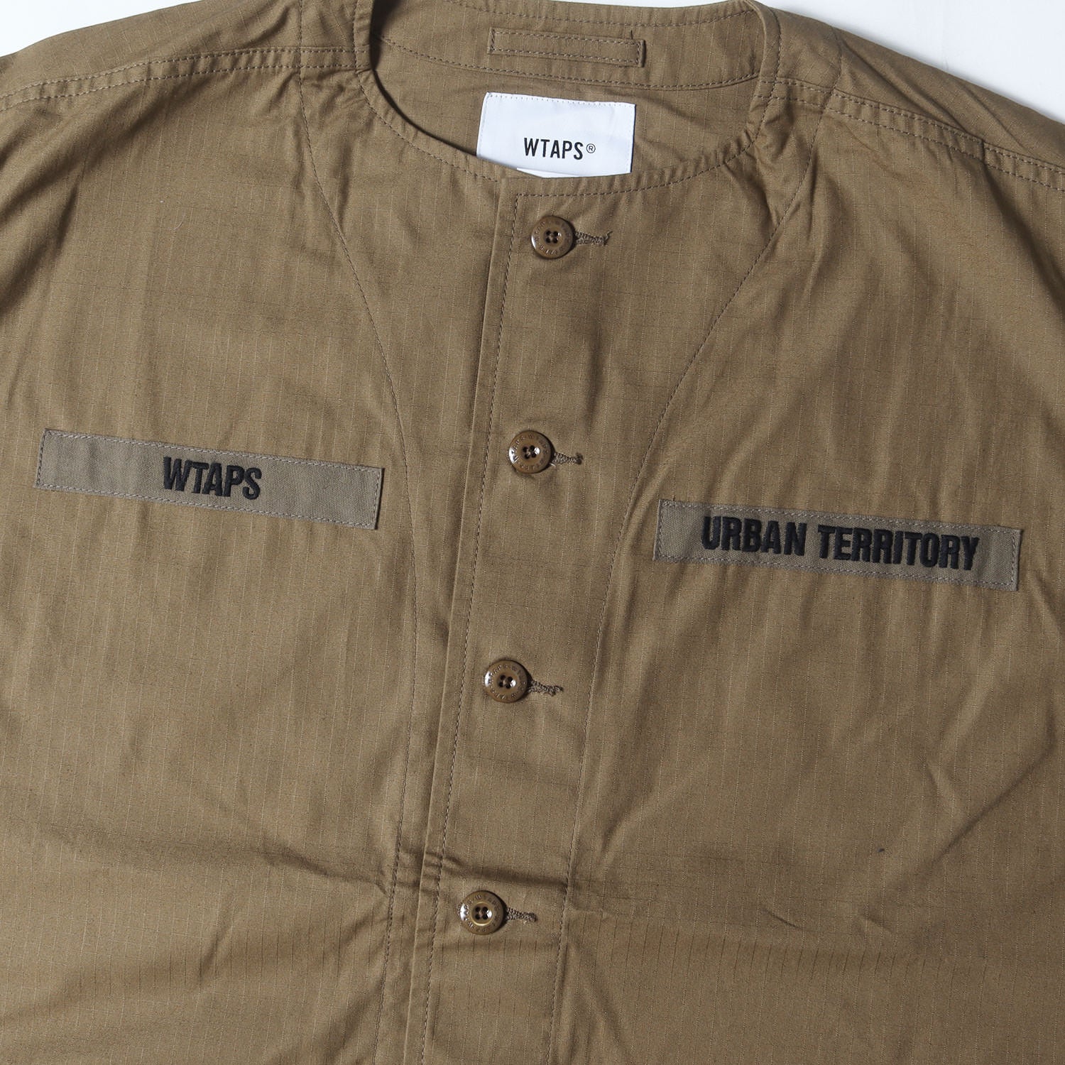 WTAPS (ダブルタップス) 21SS ノーカラー ミリタリー シャツジャケット