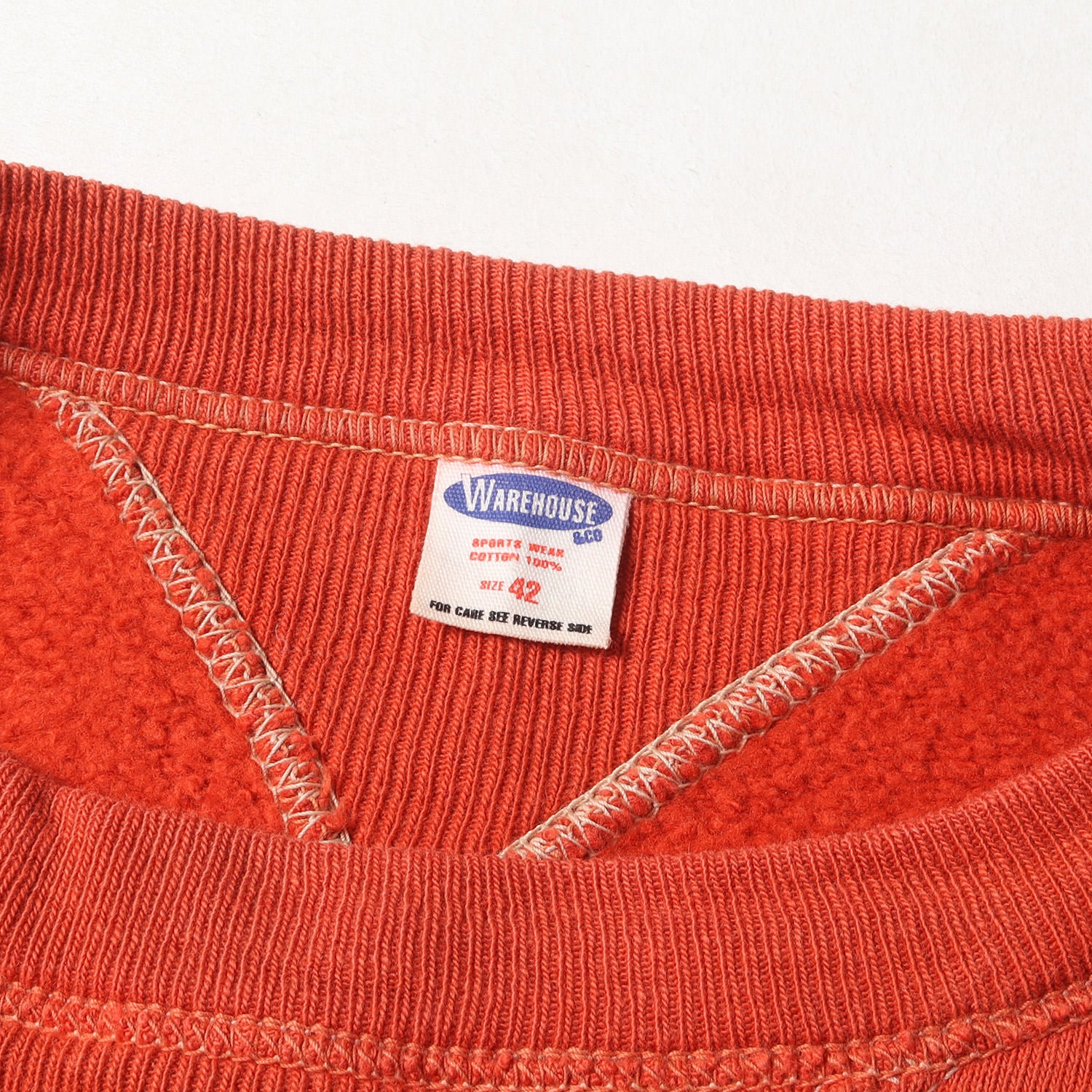 WAREHOUSE (ウエアハウス) ステンシルプリント 両V スウェット