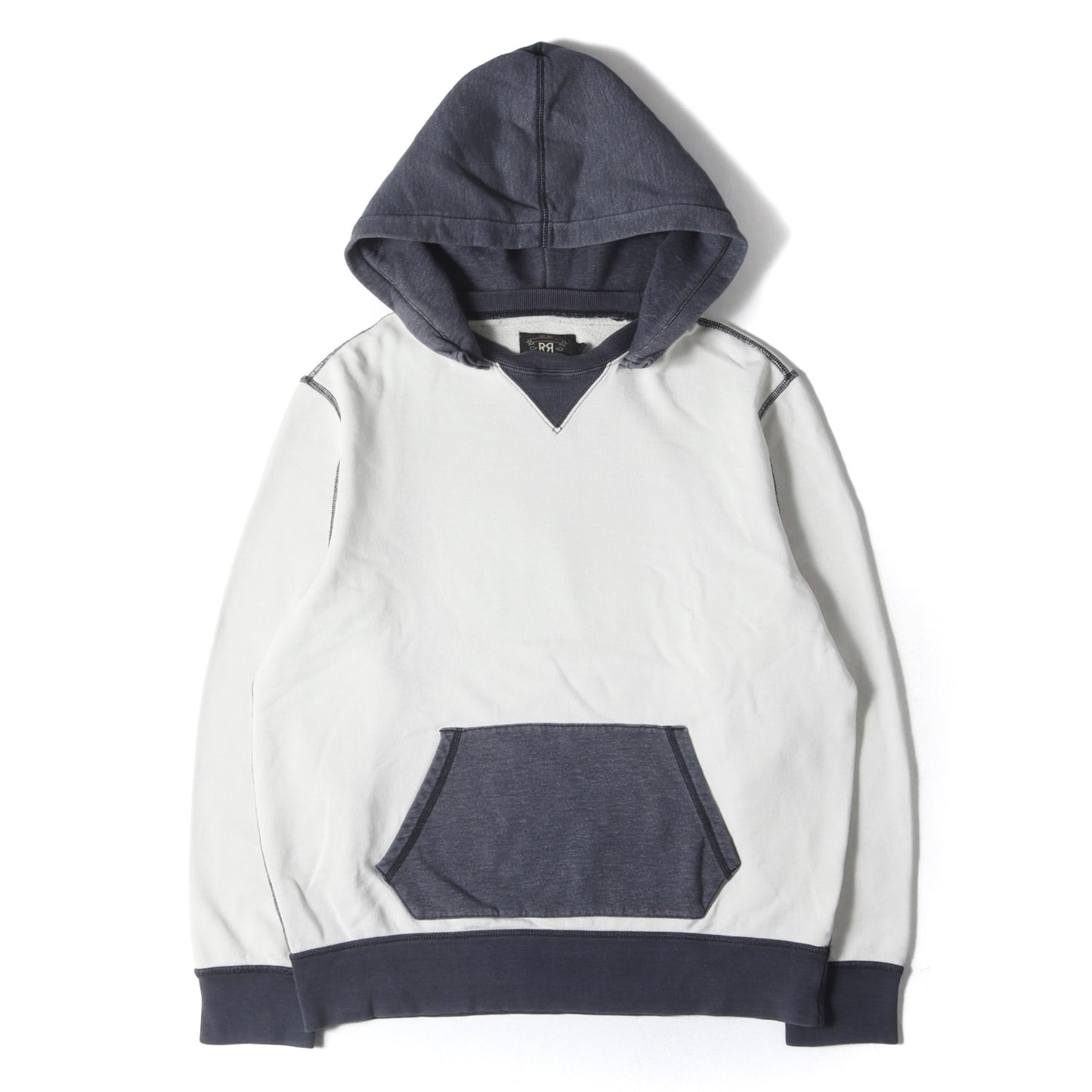 RRL (ダブルアールエル) 後付けフード 2トーン ステンシルプリント 前V  