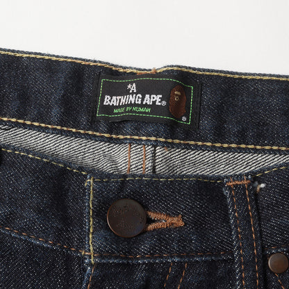 BAPEロゴ リジッド デニム ショーツ