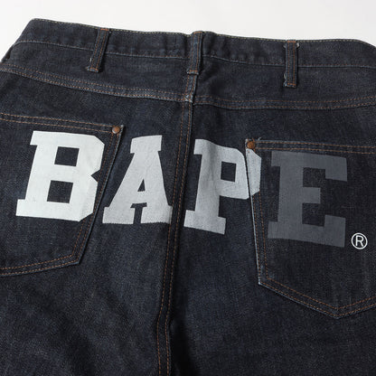 BAPEロゴ リジッド デニム ショーツ