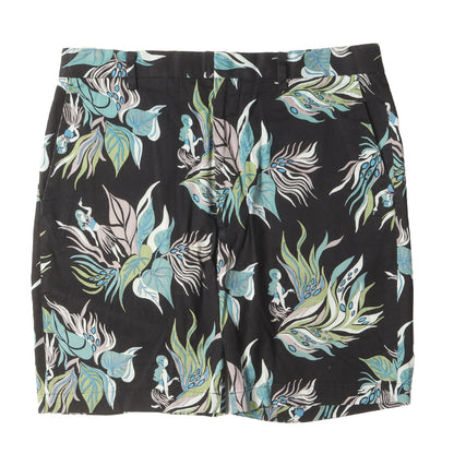 フラガール&フラワー柄 コットンツイル ワークショーツ