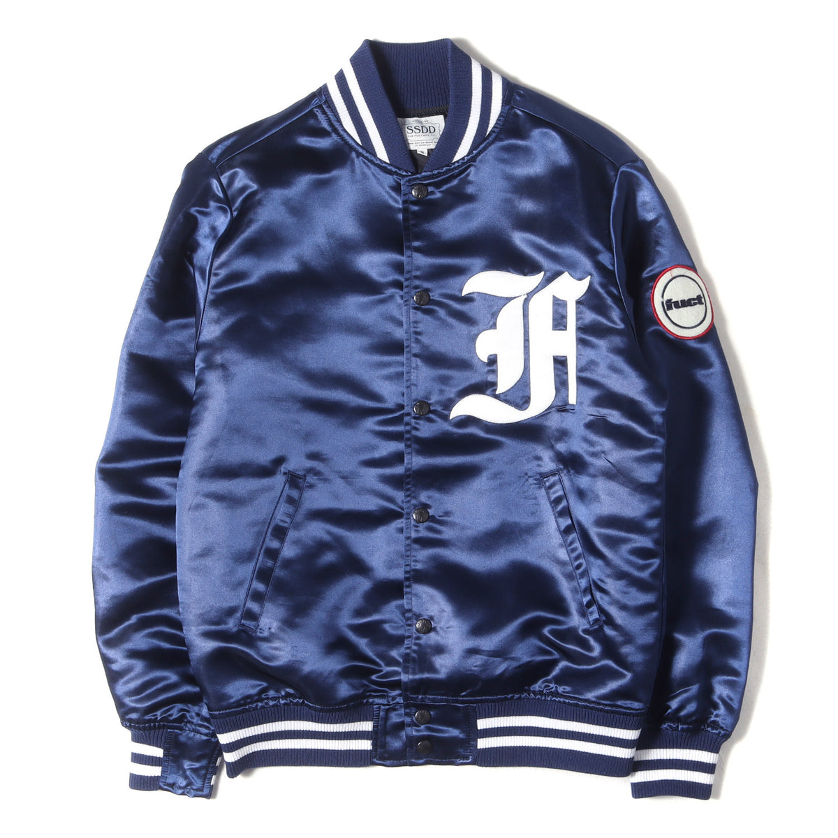 FUCT (ファクト) ワッペンロゴ サテン スタジャン(FIRST DIVISION 
