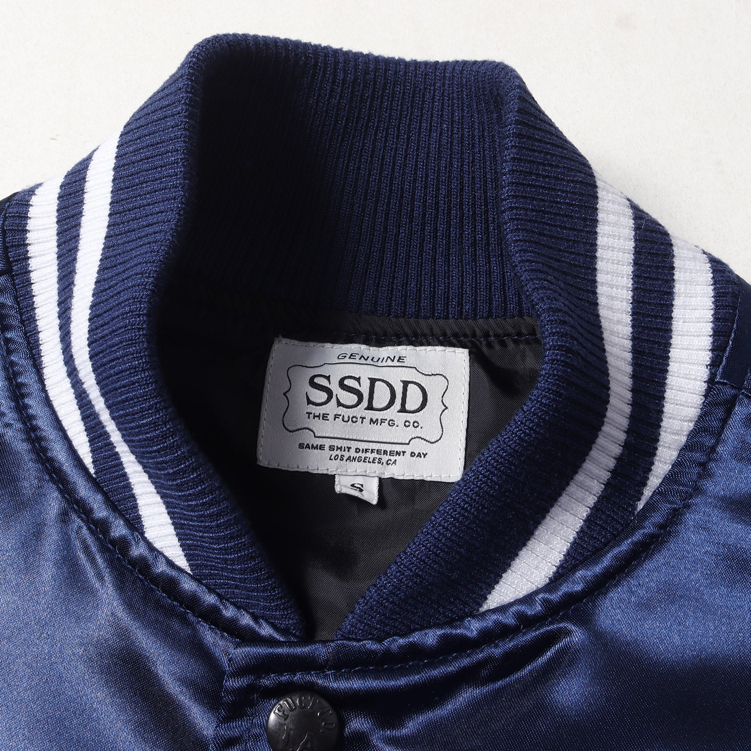 BIG MIKE サテン ハーフスタジャン M ネイビー 102246250 BIG MIKE ビッグマイク ジャケット SATIN HALF STADIUMJUMPER