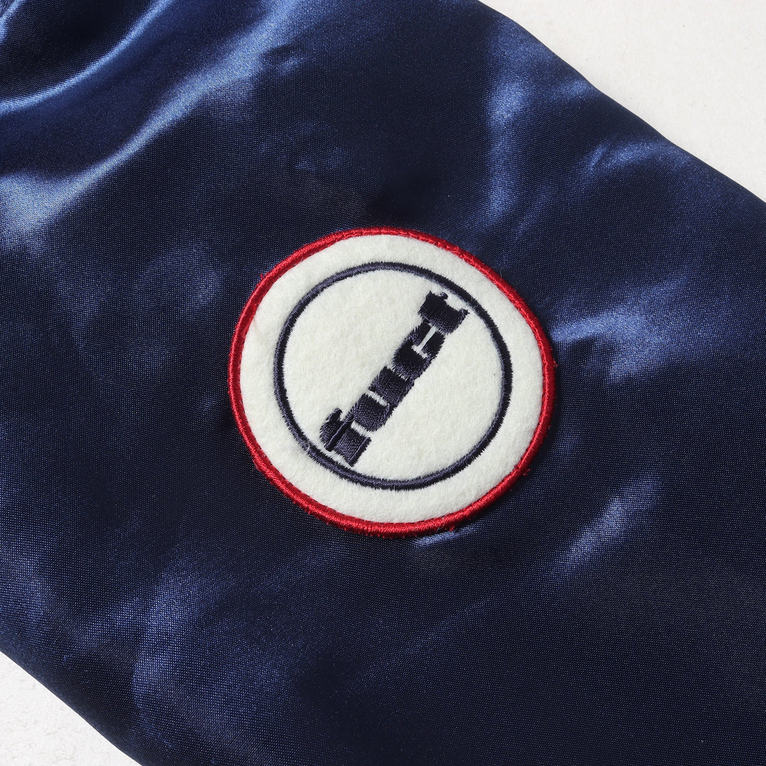 15周年記念 カールヘルム 刺繍 ワッペン多数 フルデコ 袖革スタジャン 金子功 15周年記念 カールヘルム 刺繍 ワッペン多数 フルデコ 袖革