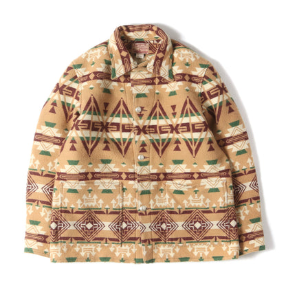 現行モデル ネイティブ柄 ウールブランケット コンチョボタン ジャケット(NATIVE AMERICAN WOOL BLANKET JACKET)