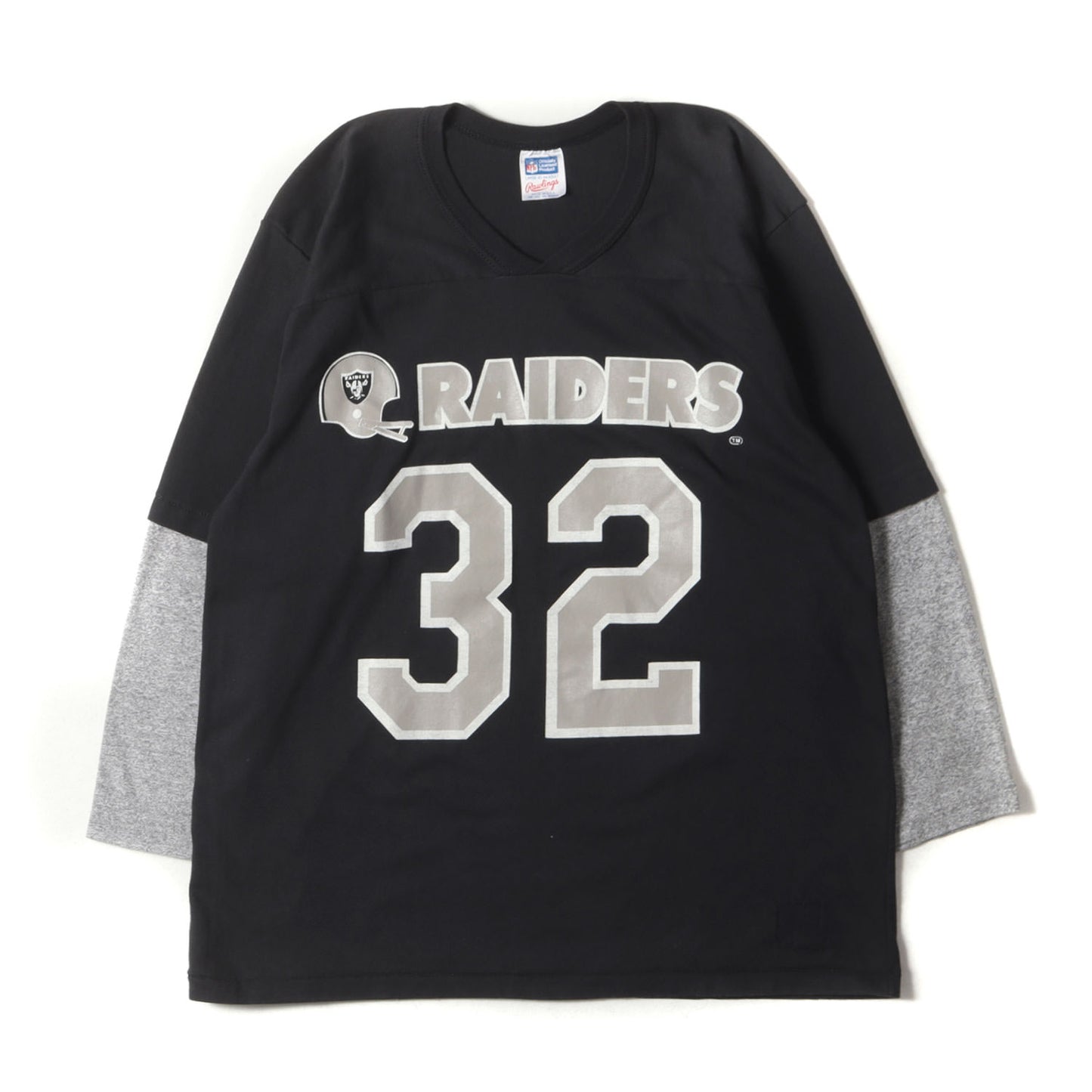 80s NFL Raiders レイヤード フットボール Tシャツ / USA製 Rawlings