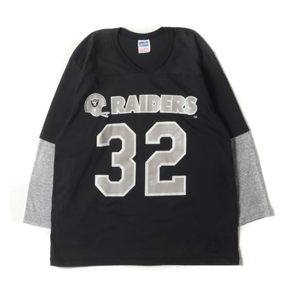 80s NFL Raiders レイヤード フットボール Tシャツ / USA製 Rawlings