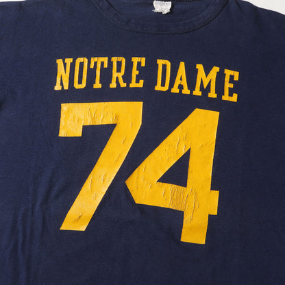 [希少 ビッグサイズ] 60s プロダクツタグ カレッジ フットボール Tシャツ(ノートルダム大学)