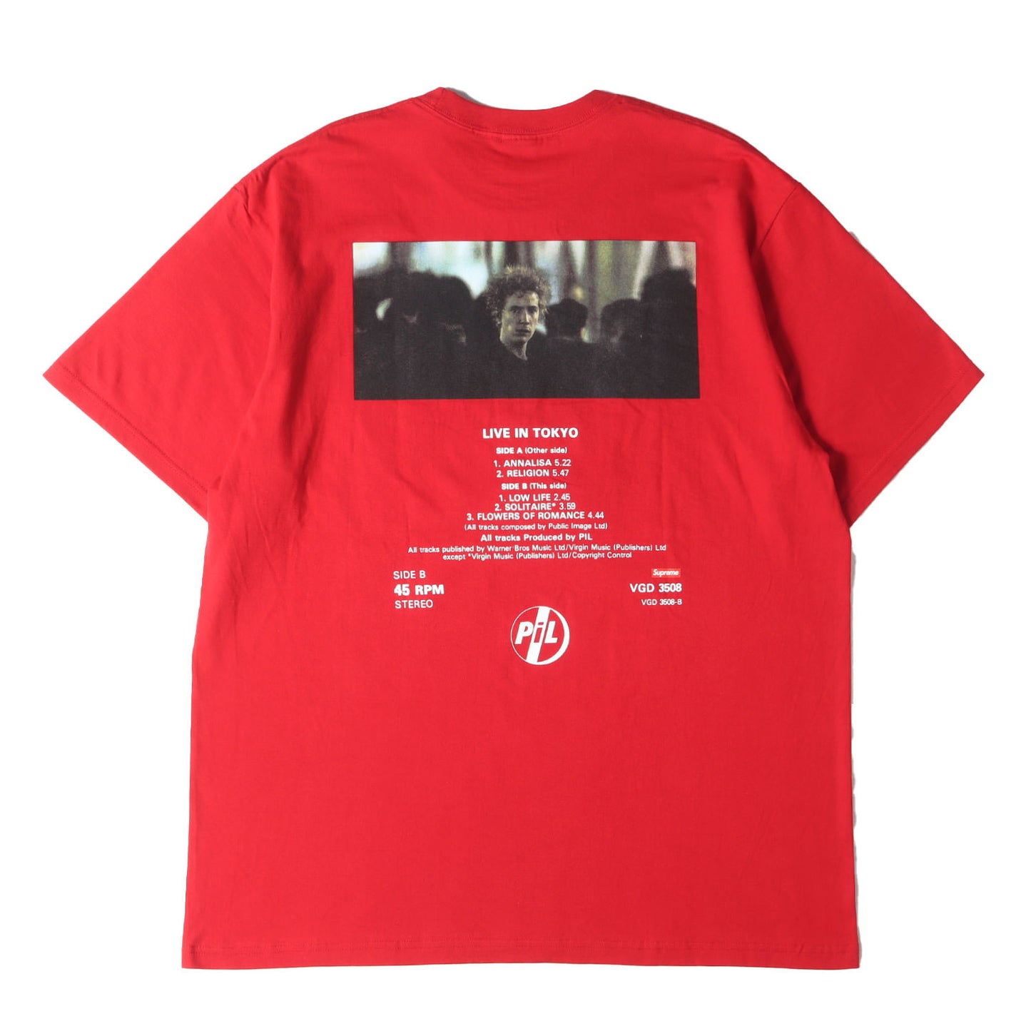 22AW ×PIL ジョン・ライドン フォト Tシャツ(Live In Tokyo Tee)