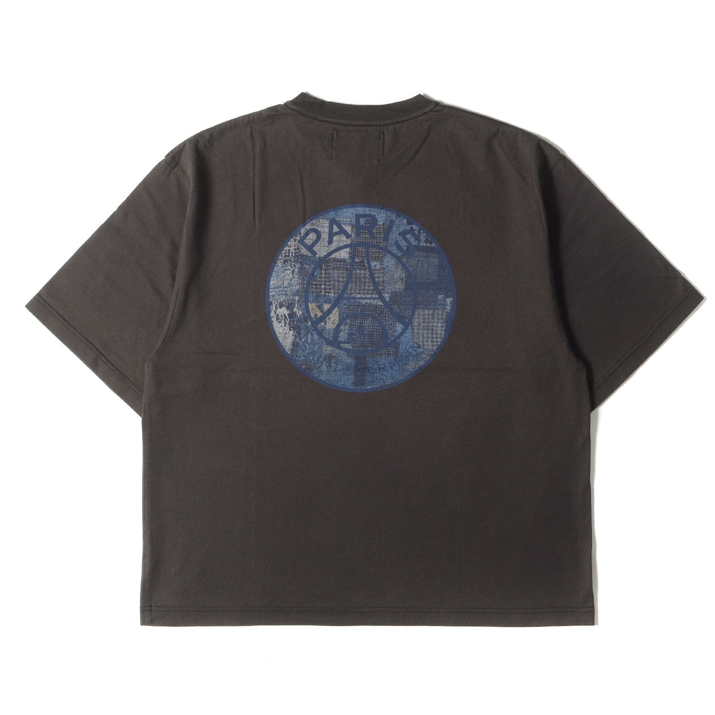23SS フェード加工 パッチワーク転写プリント Tシャツ