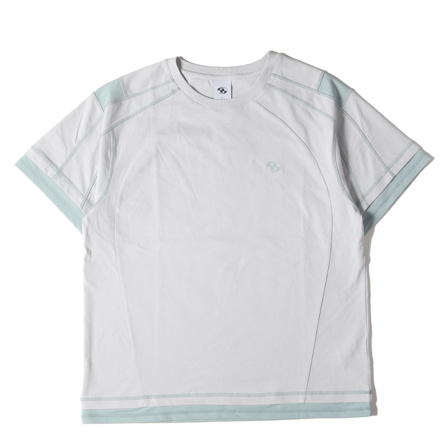 24SS メッシュコンビ ストレッチ クルーネック Tシャツ