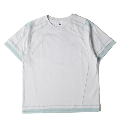 24SS メッシュコンビ ストレッチ クルーネック Tシャツ