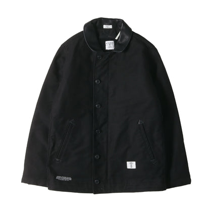 襟レザー ライナーボア付き N-1 デッキジャケット(N-1 DECK JKT ASYLUM)