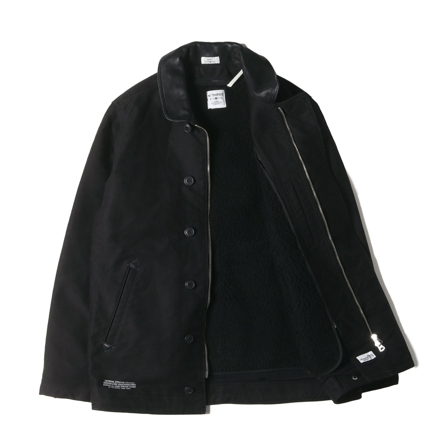☆新品☆BEDWIN デッキ ピーコート 襟 レザー