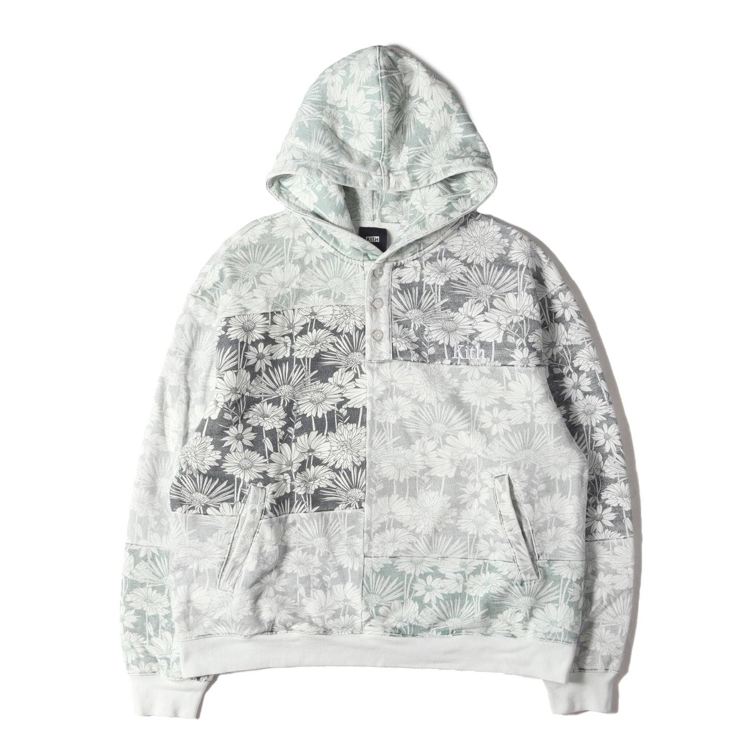 KITH NYC (キス ニューヨークシティー) 21SS フローラル柄 切替し ハーフボタン スウェット パーカー(Aster Floral  Williams IV Pullover) - ブランド古着の通販・買取 | BEEGLE by Boo-Bee