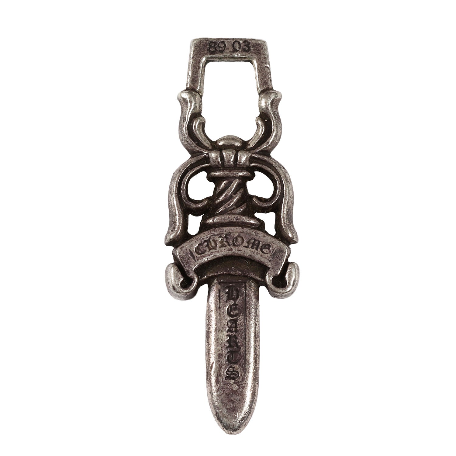 CHROME HEARTS クロムハーツ DAGGER No5 ダガーチャーム 正規品 ペンダント 美品 クロムハーツダガーペンダントラージwithベイル(ネックレス)|クロム