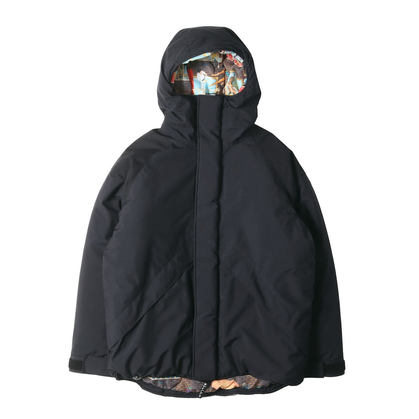 00s ×FOUNDATION 裏地総柄グラフィック 中綿 フード ジャケット